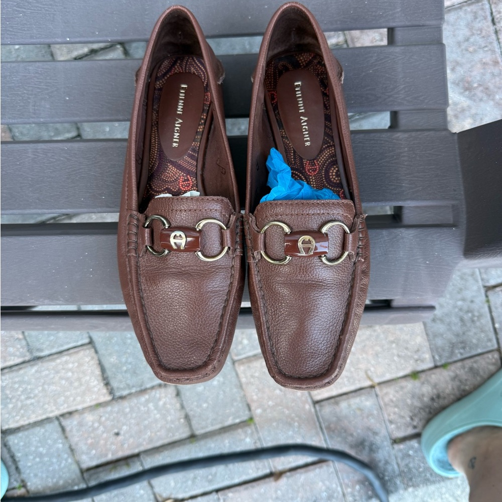 Brown Leather Loafers by